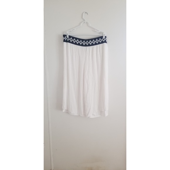 AGB Woman Linen Like Cropped Wide Leg Pants Size 3x - Picture 2 of 2